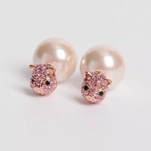 KATE SPADE • Imagination Pave Pig Studs Earrings (NWT)